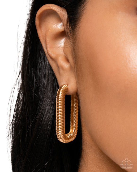 Spiral Supply - Gold Earrings - Paparazzi Accessories