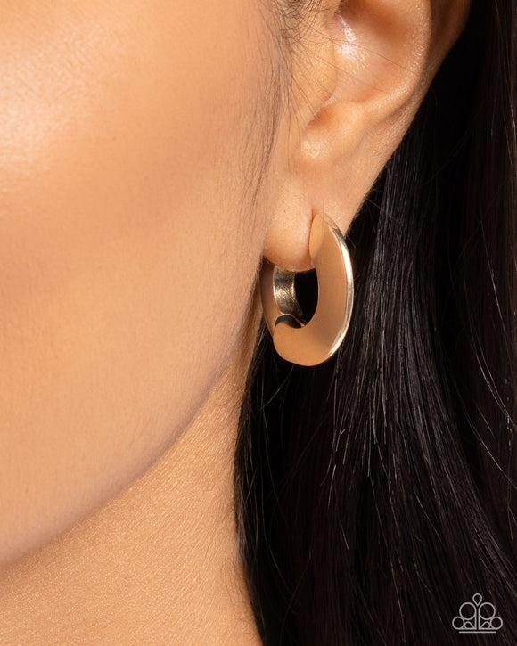 Intelligence Operation - Gold Earrings - Paparazzi Accessories