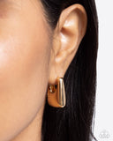 Square Symmetry - Gold Earrings - Paparazzi Accessories