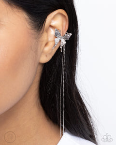 Take Flight - Silver Cuff Earrings - Paparazzi Accessories