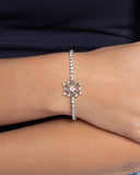 Snow Angel Shimmer - White Bracelet - Paparazzi Accessories