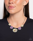 Floral Facade - Yellow Necklace - Paparazzi Accessories