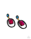 dipped-in-dazzle-black-post earrings-paparazzi-accessories