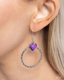 Heart Holiday - Purple Earrings - Paparazzi Accessories