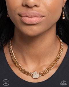 Endearing Edge - Gold Necklace - Paparazzi Accessories