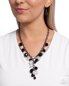 Beehive Barrage - Black Necklace - Paparazzi Accessories