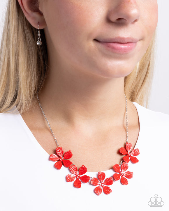 Featured Finesse - Red Necklace - Paparazzi Accessories