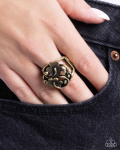 Distinctive Detailing - Brass Ring - Paparazzi Accessories