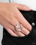 Distinctive Detailing - Rose Gold Ring - Paparazzi Accessories