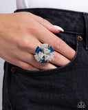 Persuasive Pizzazz - Blue Ring - Paparazzi Accessories