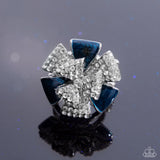 Persuasive Pizzazz - Blue Ring - Paparazzi Accessories