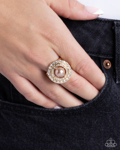 Sneaky Shimmer - Brown Ring - Paparazzi Accessories