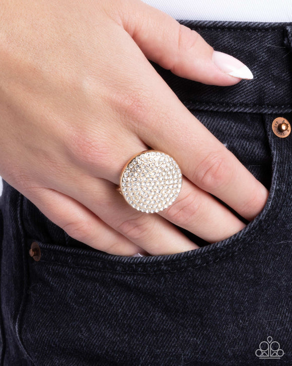 Studded Scout - Gold Ring - Paparazzi Accessories