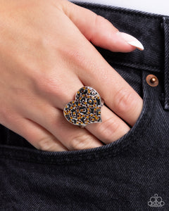 Cheetah Cameo - Brown Ring - Paparazzi Accessories