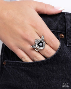 Diva Dame - Black Ring - Paparazzi Accessories