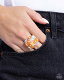 Corsage Celebration - Orange Ring - Paparazzi Accessories