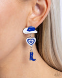 Swing Dance Delight - Blue Post Earrings - Paparazzi Accessories