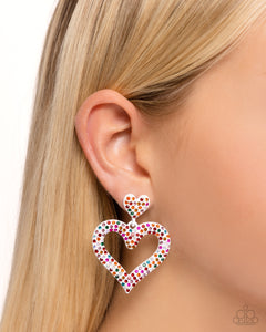 Dazzling Deed - Multi Post Earrings - Paparazzi Accessories