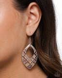 Glittery Gaze - Purple Earrings - Paparazzi Accessories