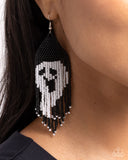 Spooky Strands - Black Earrings - Paparazzi Accessories