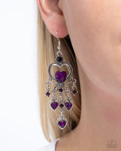 Compassionate Chandelier - Purple Earrings - Paparazzi Accessories