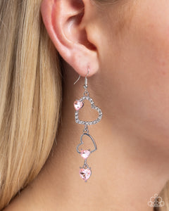 Courting Cascade - Pink Earrings - Paparazzi Accessories