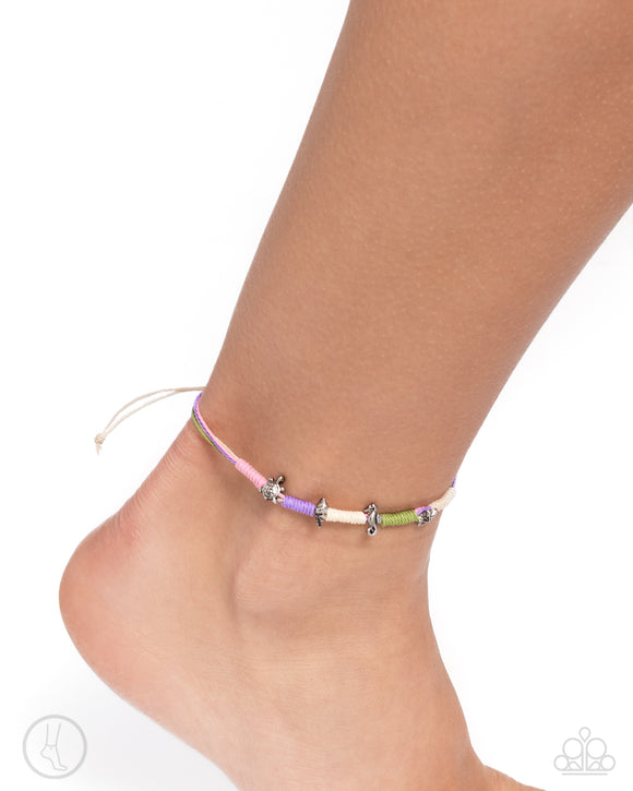 Turtle Task - Multi Anklet - Paparazzi Accessories