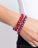 Memorable Makeover - Red Bracelet - Paparazzi Accessories