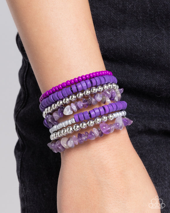 Plentiful Pizzazz - Purple Bracelet - Paparazzi Accessories