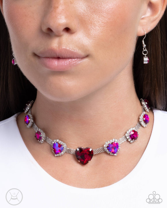 Valentines Vibe - Pink Necklace - Paparazzi Accessories