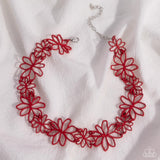 Bouquet Blend - Red Necklace - Paparazzi Accessories