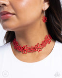 Bouquet Blend - Red Necklace - Paparazzi Accessories