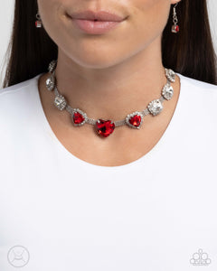 Valentines Vibe - Red Necklace - Paparazzi Accessories