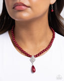 Eternal Elegance - Red Necklace - Paparazzi Accessories