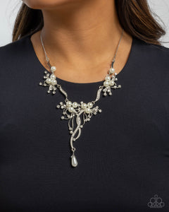 Grapevine Getaway - White Necklace - Paparazzi Accessories