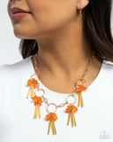 LEI of the Land - Orange Necklace - Paparazzi Accessories