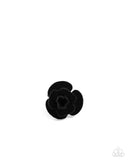 relaxed-rosette-black-ring-paparazzi-accessories