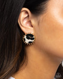 Cowhide Couture - Brown Post Earrings - Paparazzi Accessories