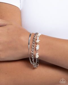 Gracious Host - White Bracelet - Paparazzi Accessories