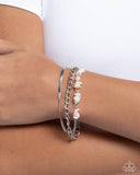 Gracious Host - White Bracelet - Paparazzi Accessories