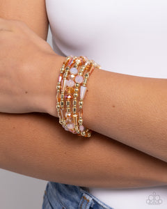 Seasoned Stack - Orange Bracelet - Paparazzi Accessories