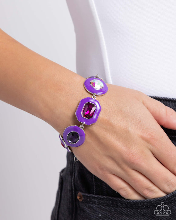 Glazed Guest - Purple Bracelet - Paparazzi Accessories