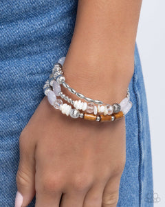 Feeling Alive - White Bracelet - Paparazzi Accessories