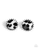 cowhide-couture-black-post earrings-paparazzi-accessories