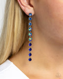 Opulent Ombré - Blue Post Earrings - Paparazzi Accessories