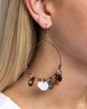 Wiry Wayfarer - Copper Earrings - Paparazzi Accessories