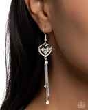 Cascading Character - White Earrings - Paparazzi Accessories