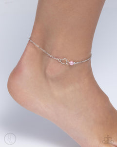 Affectionate Assertion - Pink Anklet - Paparazzi Accessories