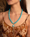 Coachella Chic - Blue Necklace - Paparazzi Accessories