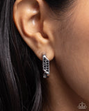 Warped Welcome - Black Earrings - Paparazzi Accessories